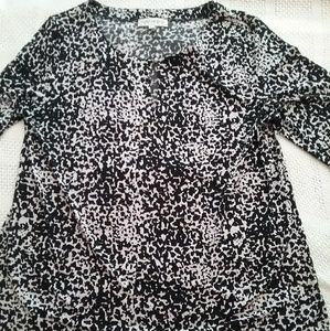 Evan Picone  Black & White Print top size XL